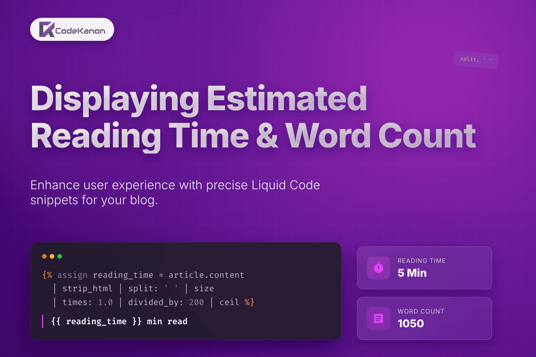 Estimation: Displaying Estimated Reading Time and Word Count