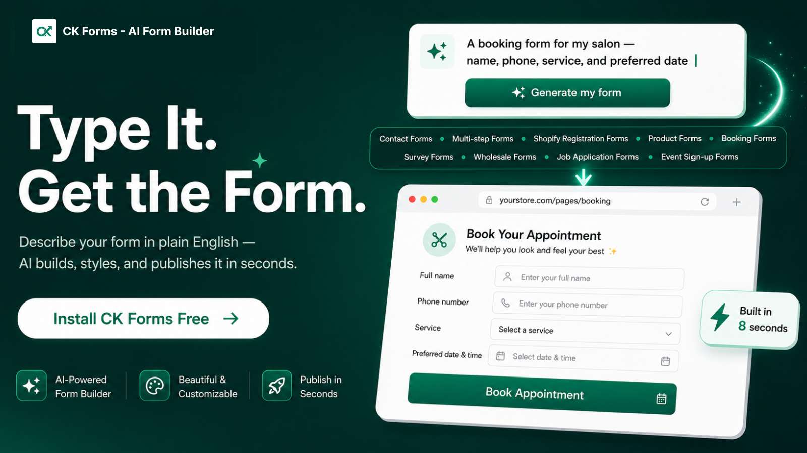 CK Forms - Ai Form Builder - CodeKanon Shopify Experts Image 1