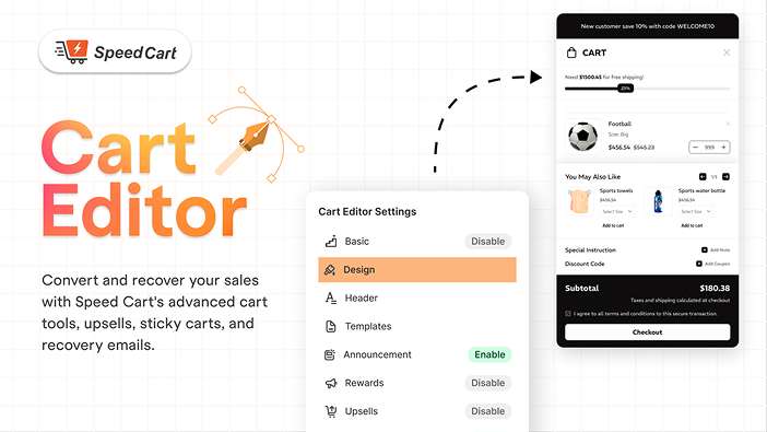 Speed Cart‑ Cart Drawer Upsell - CodeKanon Shopify Experts Image 1